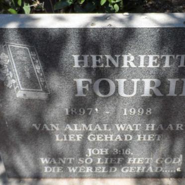 FOURIE Henriette  1897-1998