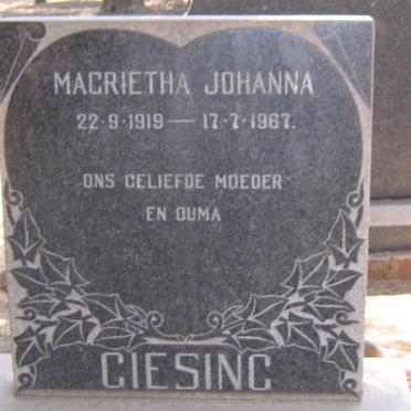 GIESING Magrietha Johanna 1919-1967