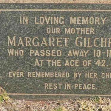 GILCHRIST Margaret -1952