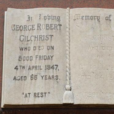 GILCHRIST George Robert -1947 &amp; Sara McNeil -1967