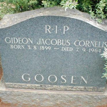 GOOSEN Gideon Jacobus Cornelis 1899-1964