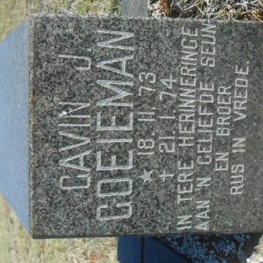 GOEIEMAN Gavin J. 1973-1974