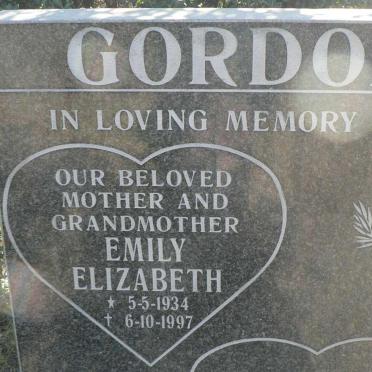GORDON Emily Elizabeth 1934-1997