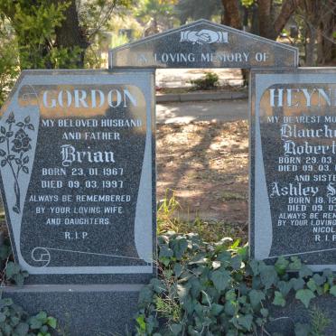 GORDON Brian 1967-1997 :: HEYNES Blanche Roberta 1971-1997 :: HEYNES Ashley Shawn 1991-1997