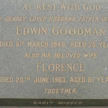 GOODMAN Edwin -1948 &amp; Florence -1963