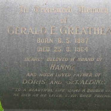 GREATHEAD Gerald E. 1887-1964