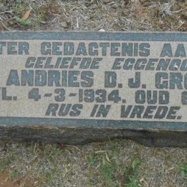 GROVÉ Andries D. J. -1934
