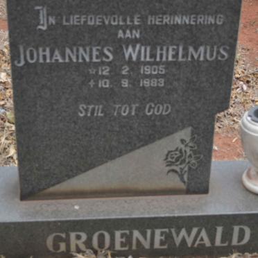 GROENEWALD Johannes Wilhelmus 1905-1983