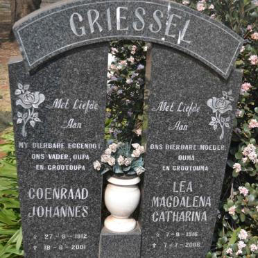GRIESSEL Coenraad Johannes 1912-2001 &amp; Lea Magdalena Catharina 1916-2006