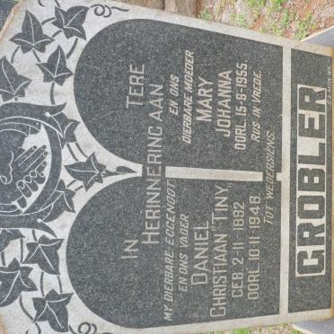 GROBLER Daniel Christiaan 1892-1948 &amp; Mary Johanna -1955