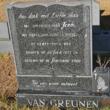 GREUNEN Ferdi, van 1977-2002