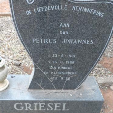GRIESEL Petrus Johannes 1891-1988