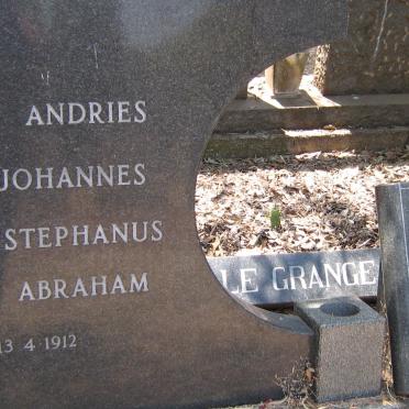GRANGE Andries Johannes Stephanus Abraham, le 1912-