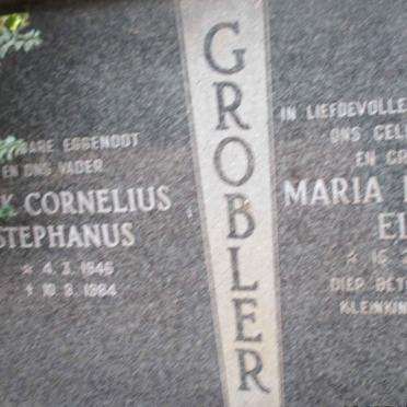 GROBLER Dirk Cornelius Stephanus 1946-1984 &amp; Maria Magdalena Elizabeth 1935-1987