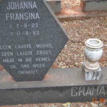 GRAHAM Johanna Fransina 1923-1983