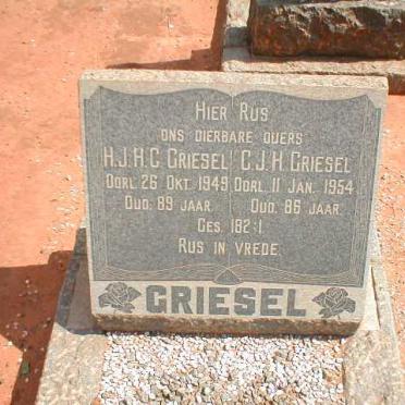 GRIESEL H.J.H.C. -1949 &amp; C.J.H. -1954