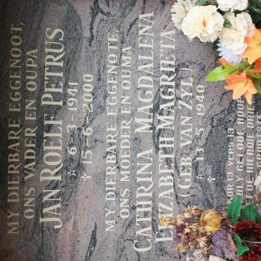 BREWIS Jan Roelf Petrus 1941-2000 &amp; Cathrina Magdalena Elizabeth Magrieta VAN ZYL 1940-