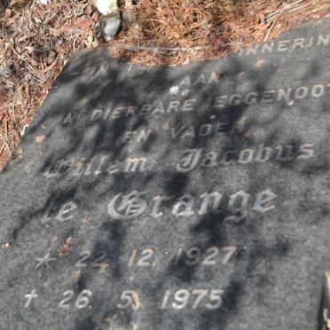 GRANGE Willem Jacobus, le 1927-1975