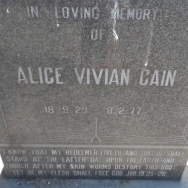 GAIN Alice Vivien 1929-1977