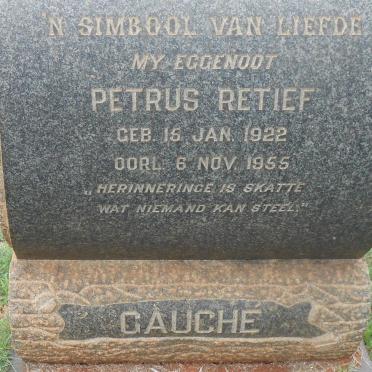 GAUCHÉ Petrus Retief 1922-1955