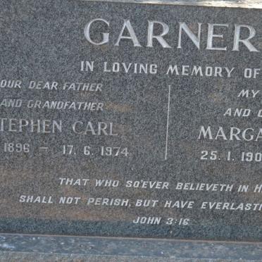 GARNER Stephen Carl 1896-1974 &amp; Margaret Dora 1902-1968
