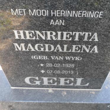 GEEL Henrietta Magdalena nee VAN WYK 1928-2013