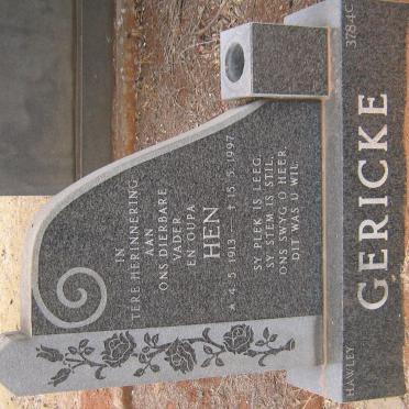 GERICKE Hen 1913-1997