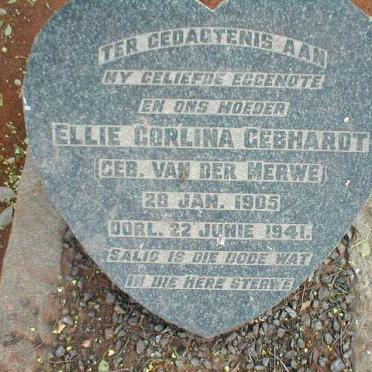 GEBHARDT Ellie Corlina nee VAN DER MERWE 1905-1941