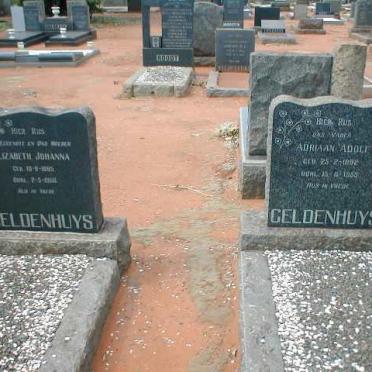 GELDENHUYS Adriaan Adolf 1882-1955 &amp; Elizabeth Johanna 1885-1950
