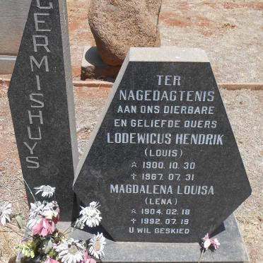 GERMISHUYS Lodewicus Hendrik 1900-1967 &amp; Magdalena Louisa 1904-1992