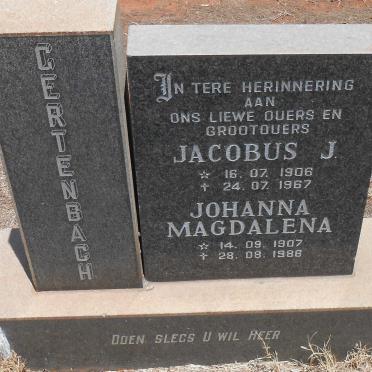 GERTENBACH Jacobus J. 1906-1967 &amp; Johanna Magdalena 1907-1986