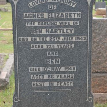 HARTLEY Ben -1948 &amp; Agnes Elizabeth -1942