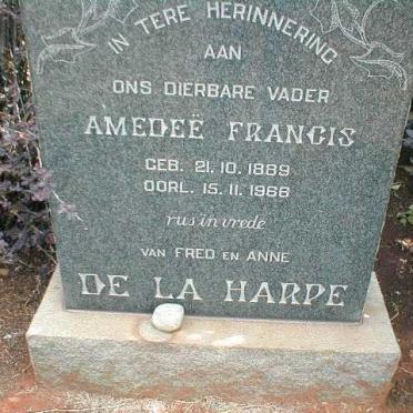HARPE Amedeë Francis, de la 1889-1966