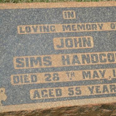HANDCOCK John Sims -1923