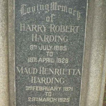 HARDING Harry 1885-1928 &amp; Maud Henrietta 1871-1925