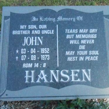 HANSEN John 1952-1973