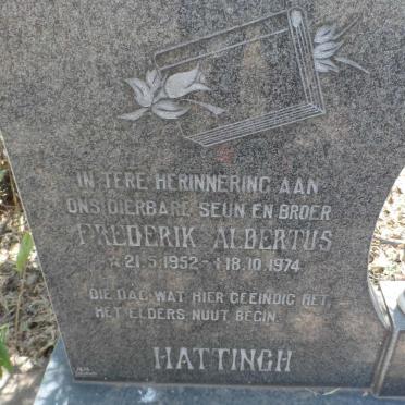 HATTINGH Frederik Albertus 1952-1974