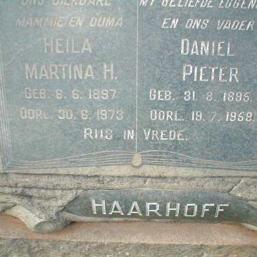 HAARHOFF Daniel Pieter 1895-1959 &amp; Heila Martina H. 1897-1973