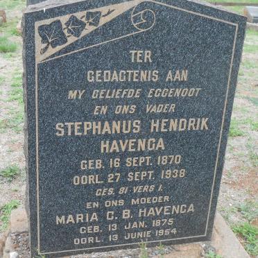 HAVENGA Stephanus Hendrik 1870-1938 &amp; Maria C.B. 1875-1954