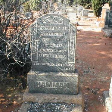 HAMMAN W. Retief 1908-1935