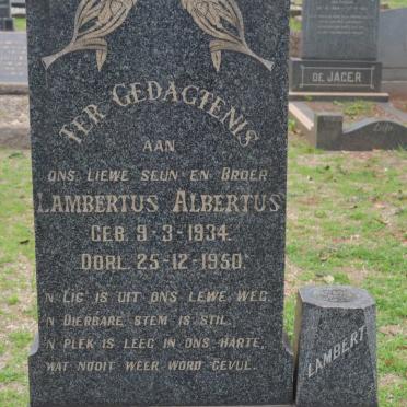 HATTINGH Lambertus Albertus 1934-1950