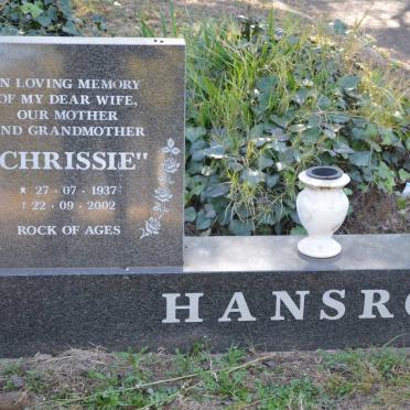 HANSROD Chrissie 1937-2002