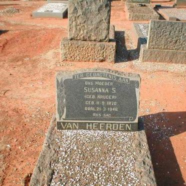 HEERDEN Susanna S., van nee KRUGER 1870-1946