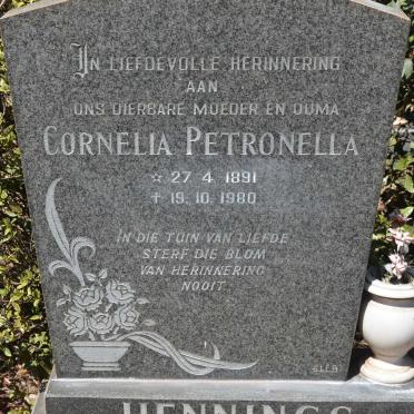 HENNINGS Cornelia Petronella 1891-1980