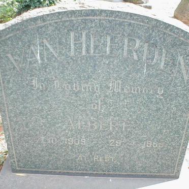 HEERDEN Albert, van 1909-1965