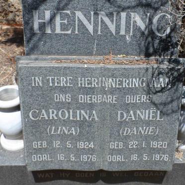 HENNING Daniël 1920-1976 &amp; Carolina 1924-1976
