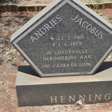 HENNING Andries Jacobus 1915-1975