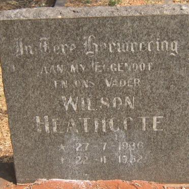 HEATHCOTE Wilson 1936-1962