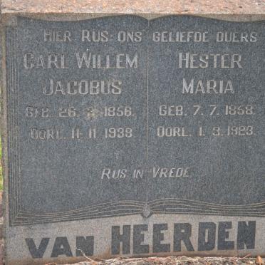 HEERDEN Carl Willem Jacobus, van 1856-1938 &amp; Hester Maria 1858-1923