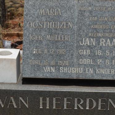 HEERDEN Jan Raath, van 1913-1985 &amp; Maria Oosthuizen MÜLLER 1912-1970